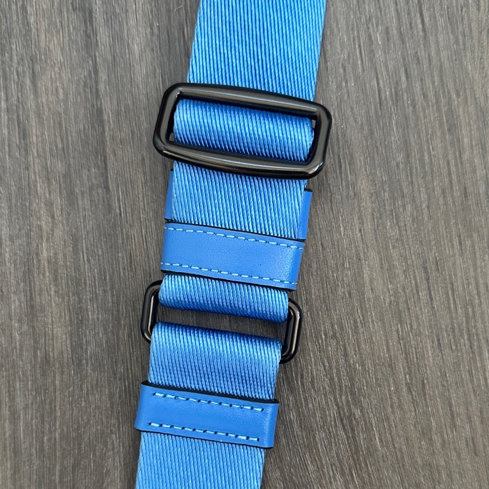 Coach Electric Blue Pebble Leather Gotham Pack Shoulder Belt Bag - Picture 5 of 10